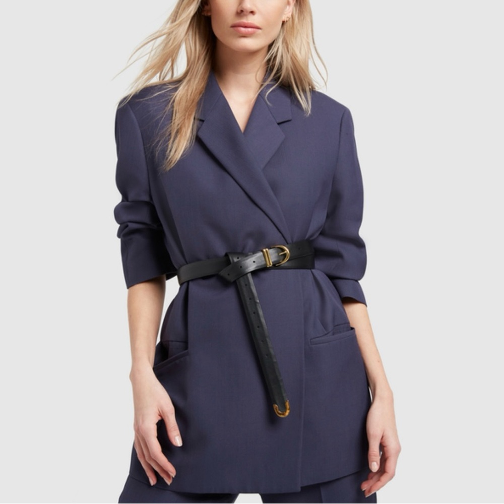 KHAITE Brooke Double Wrap Belt in Cream